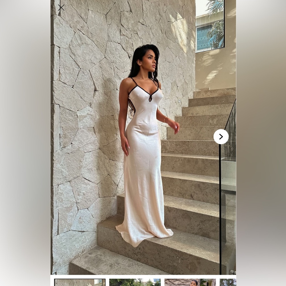 Saisha satin maxi dress